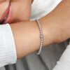 Βραχιόλι ασημένιο 925 με κυβική ζιρκόνια ιδανικό δώρο για Αγίου Βαλεντίνου - Image 3